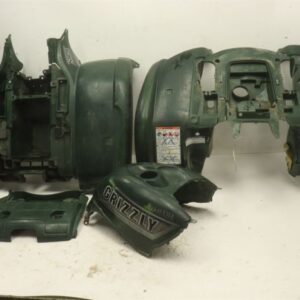 Yamaha Grizzly 660 02 Fender Set Front Rear Green Gas Tank Cover